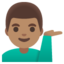 MAN TIPPING HAND emoji with medium skin tone skin tone