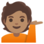 INFORMATION DESK PERSON emoji with medium skin tone skin tone