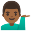 MAN TIPPING HAND emoji with medium-dark skin tone skin tone