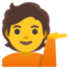 INFORMATION DESK PERSON emoji in Google's design style - Unicode 1F481