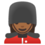 WOMAN GUARD emoji with medium-dark skin tone skin tone