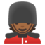 GUARDSMAN emoji with medium-dark skin tone skin tone