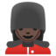 WOMAN GUARD emoji with dark skin tone skin tone