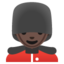 MAN GUARD emoji with dark skin tone skin tone