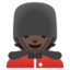 GUARDSMAN emoji with dark skin tone skin tone