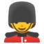 MAN GUARD emoji in Google's design style - Unicode 1F482-200D-2642-FE0F