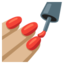 NAIL POLISH emoji with medium-light skin tone skin tone