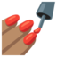 NAIL POLISH emoji with medium skin tone skin tone