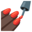 NAIL POLISH emoji with dark skin tone skin tone