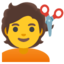 HAIRCUT emoji in Google's design style - Unicode 1F487