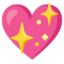 SPARKLING HEART emoji in Google's design style - Unicode 1F496