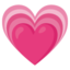 GROWING HEART emoji in Google's design style - Unicode 1F497