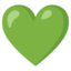 GREEN HEART emoji in Google's design style - Unicode 1F49A