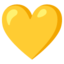 YELLOW HEART emoji in Google's design style - Unicode 1F49B