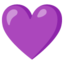 PURPLE HEART emoji in Google's design style - Unicode 1F49C