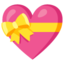 HEART WITH RIBBON emoji in Google's design style - Unicode 1F49D