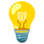 ELECTRIC LIGHT BULB emoji in Google's design style - Unicode 1F4A1