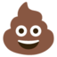 PILE OF POO emoji in Google's design style - Unicode 1F4A9