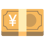 BANKNOTE WITH YEN SIGN emoji in Google's design style - Unicode 1F4B4