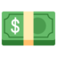 BANKNOTE WITH DOLLAR SIGN emoji in Google's design style - Unicode 1F4B5