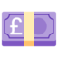 BANKNOTE WITH POUND SIGN emoji in Google's design style - Unicode 1F4B7