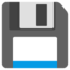 FLOPPY DISK emoji in Google's design style - Unicode 1F4BE