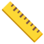 STRAIGHT RULER emoji in Google's design style - Unicode 1F4CF