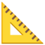 TRIANGULAR RULER emoji in Google's design style - Unicode 1F4D0