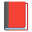 CLOSED BOOK emoji in Google's design style - Unicode 1F4D5