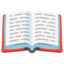 OPEN BOOK emoji in Google's design style - Unicode 1F4D6