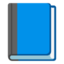 BLUE BOOK emoji in Google's design style - Unicode 1F4D8