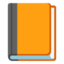 ORANGE BOOK emoji in Google's design style - Unicode 1F4D9