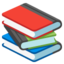 BOOKS emoji in Google's design style - Unicode 1F4DA