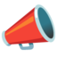 CHEERING MEGAPHONE emoji in Google's design style - Unicode 1F4E3