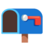 OPEN MAILBOX WITH LOWERED FLAG emoji in Google's design style - Unicode 1F4ED