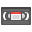 VIDEOCASSETTE emoji in Google's design style - Unicode 1F4FC