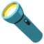 ELECTRIC TORCH emoji in Google's design style - Unicode 1F526