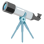 TELESCOPE emoji in Google's design style - Unicode 1F52D