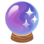 CRYSTAL BALL emoji in Google's design style - Unicode 1F52E