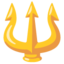 TRIDENT EMBLEM emoji in Google's design style - Unicode 1F531