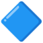 LARGE BLUE DIAMOND emoji in Google's design style - Unicode 1F537