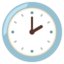 CLOCK FACE TWO OCLOCK emoji in Google's design style - Unicode 1F551