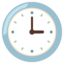 CLOCK FACE THREE OCLOCK emoji in Google's design style - Unicode 1F552