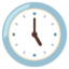 CLOCK FACE FIVE OCLOCK emoji in Google's design style - Unicode 1F554