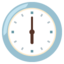 CLOCK FACE SIX OCLOCK emoji in Google's design style - Unicode 1F555