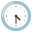 CLOCK FACE FOUR-THIRTY emoji in Google's design style - Unicode 1F55F