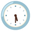 CLOCK FACE FIVE-THIRTY emoji in Google's design style - Unicode 1F560