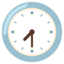 CLOCK FACE SEVEN-THIRTY emoji in Google's design style - Unicode 1F562