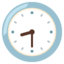 CLOCK FACE EIGHT-THIRTY emoji in Google's design style - Unicode 1F563