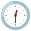 CLOCK FACE TWELVE-THIRTY emoji in Google's design style - Unicode 1F567